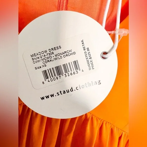 NWT Staud Meadow Colorblock Tiered Maxi Dress Size XS